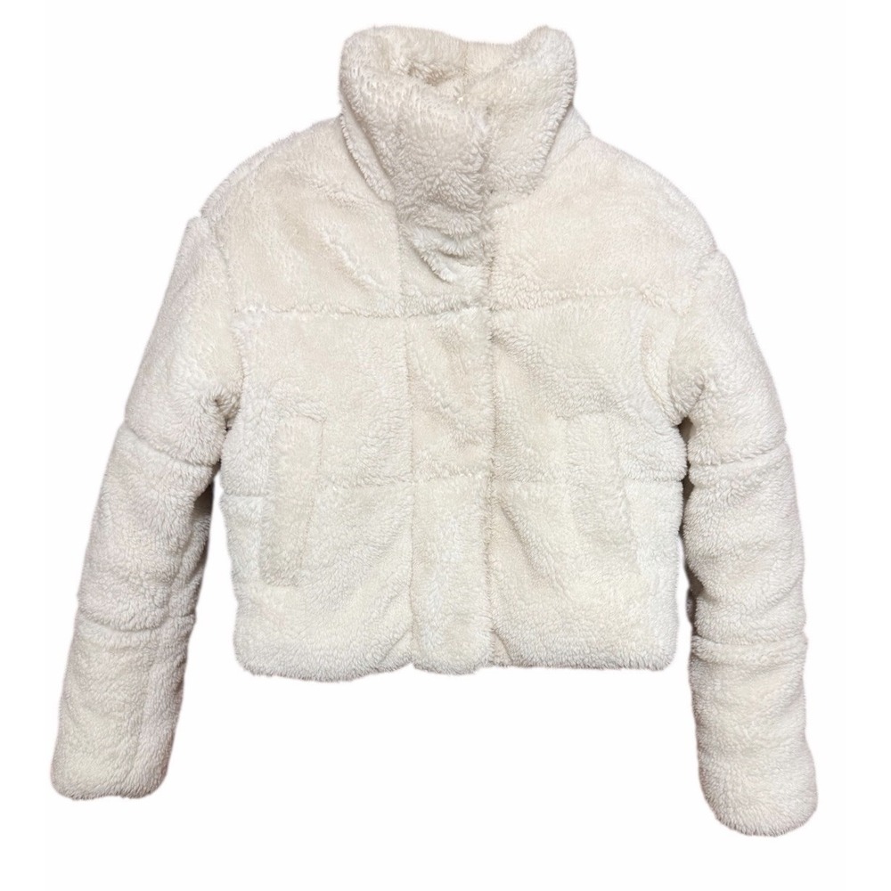 Alo Yoga Sherpa Snow Angel Puffer Jacket White/Ivory Women's Size‎ Small